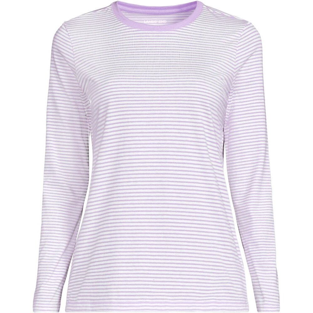 Lands' End Supima Cotton Crewneck T-shirt - Misses Medium/Tall